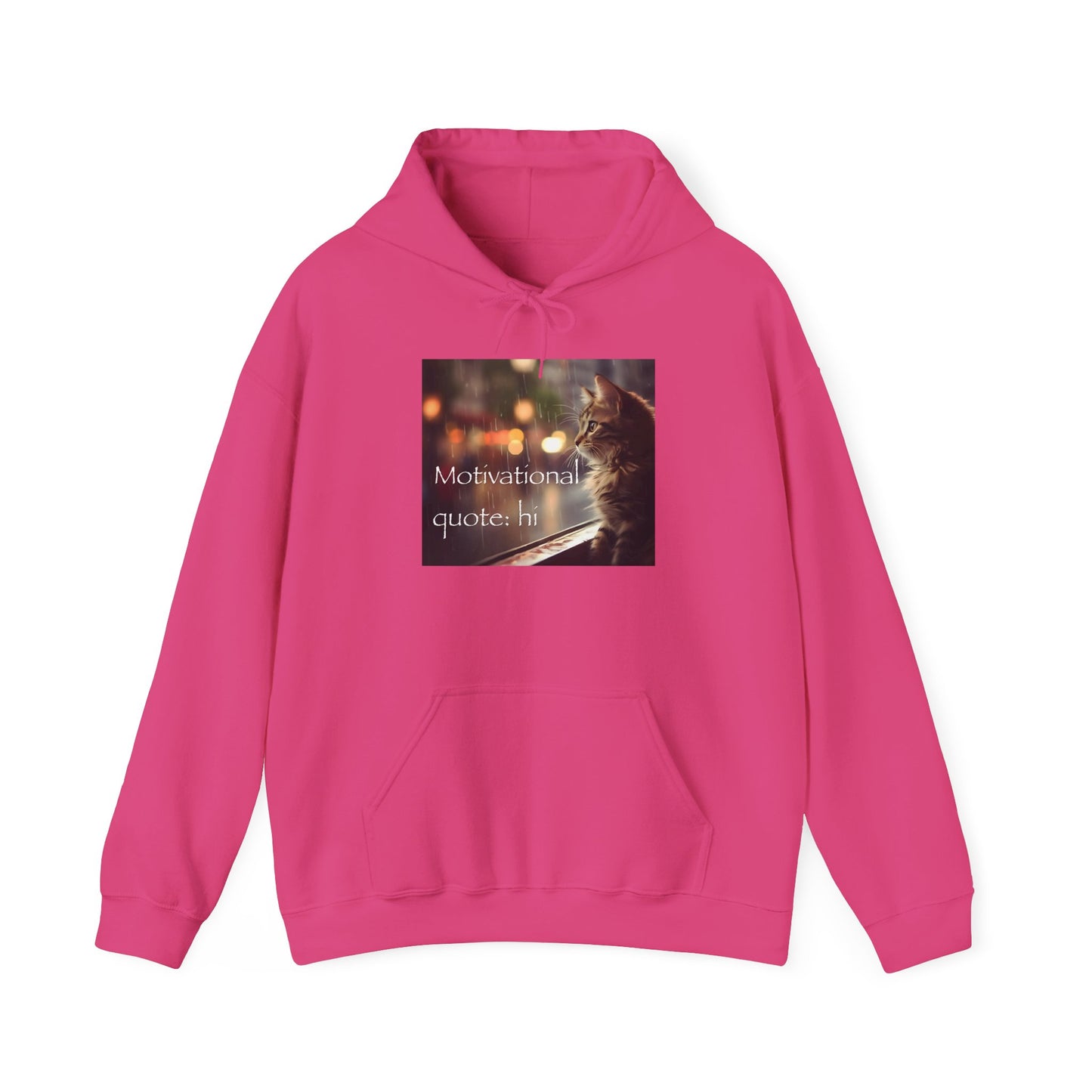 "motivational cat" hoodie