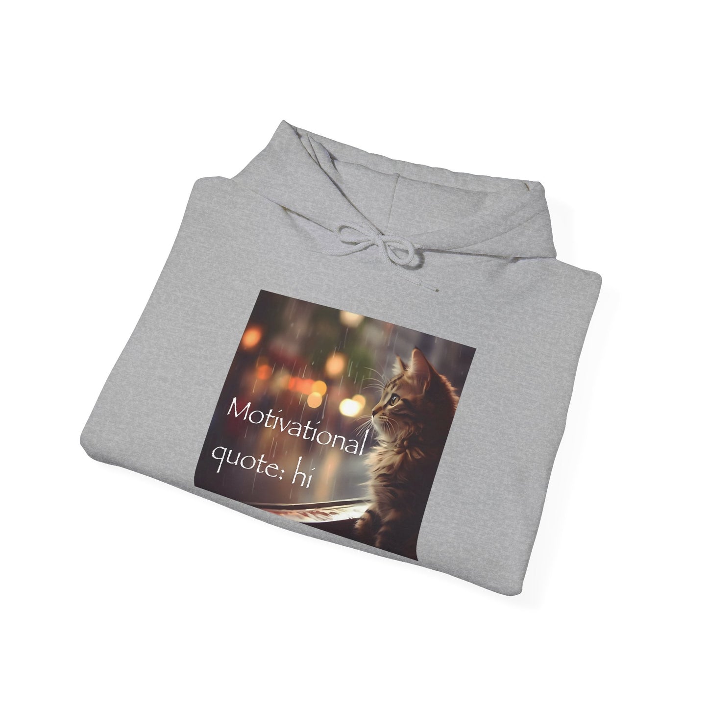 "motivational cat" hoodie