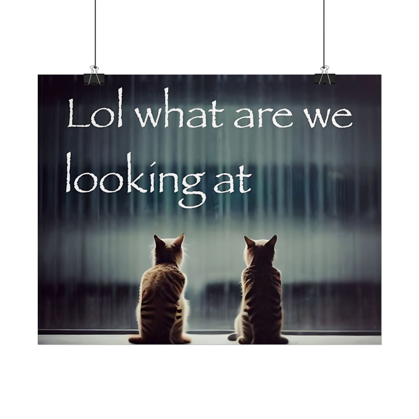 "Lol what are we looking at" poster
