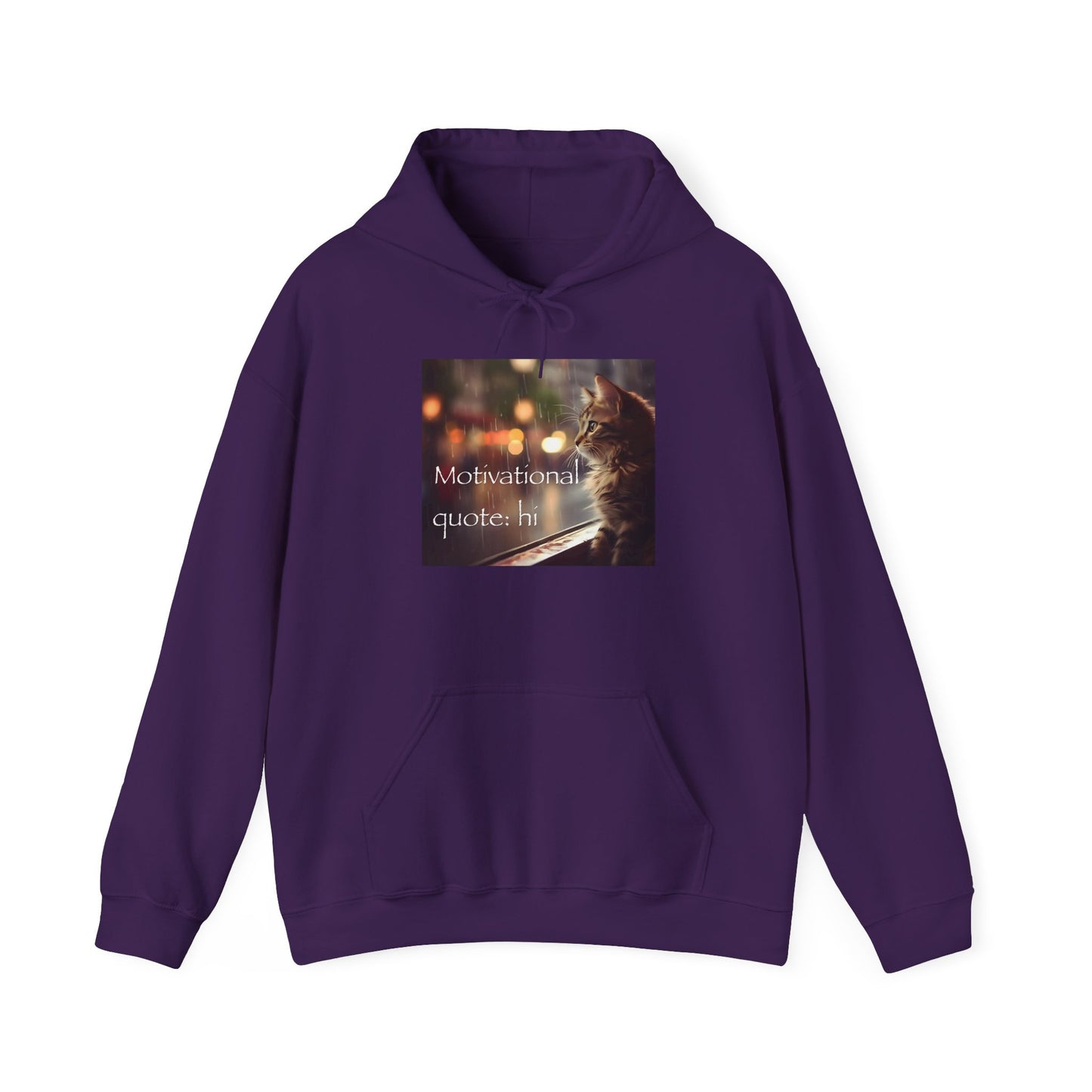 "motivational cat" hoodie