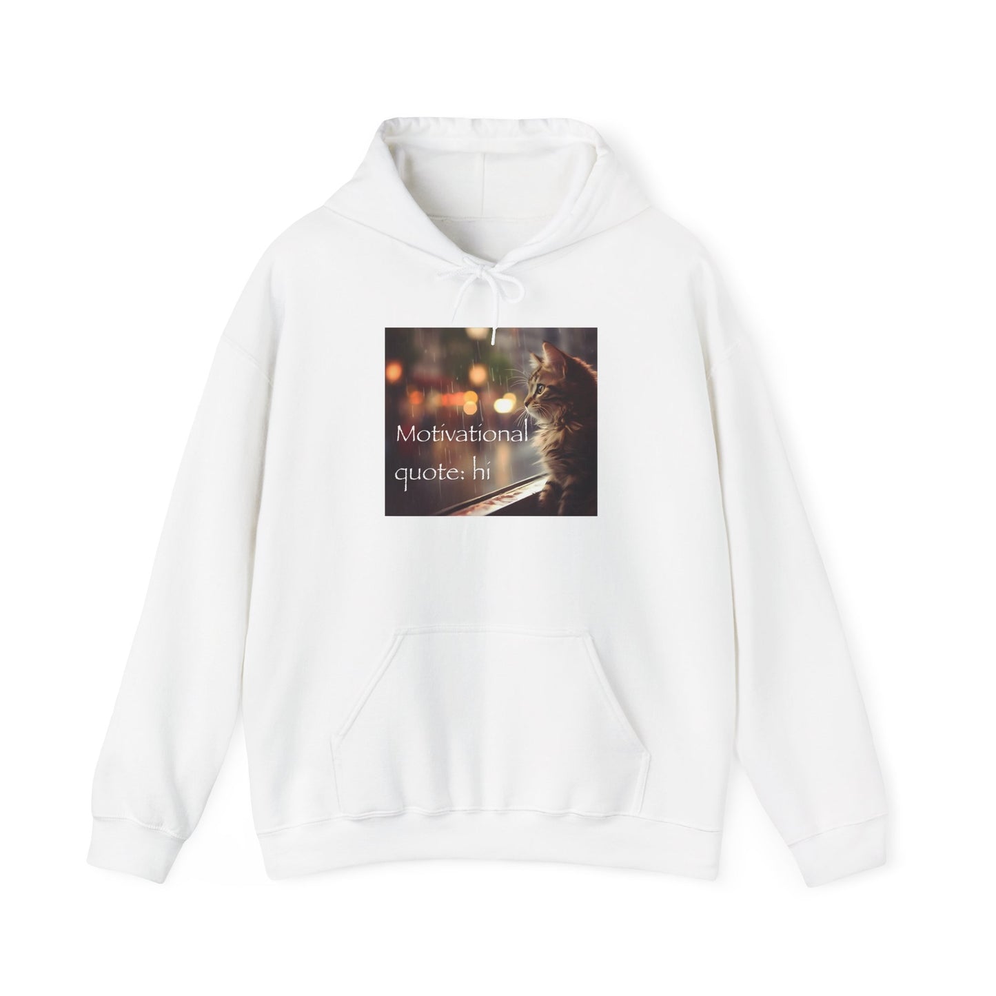 "motivational cat" hoodie