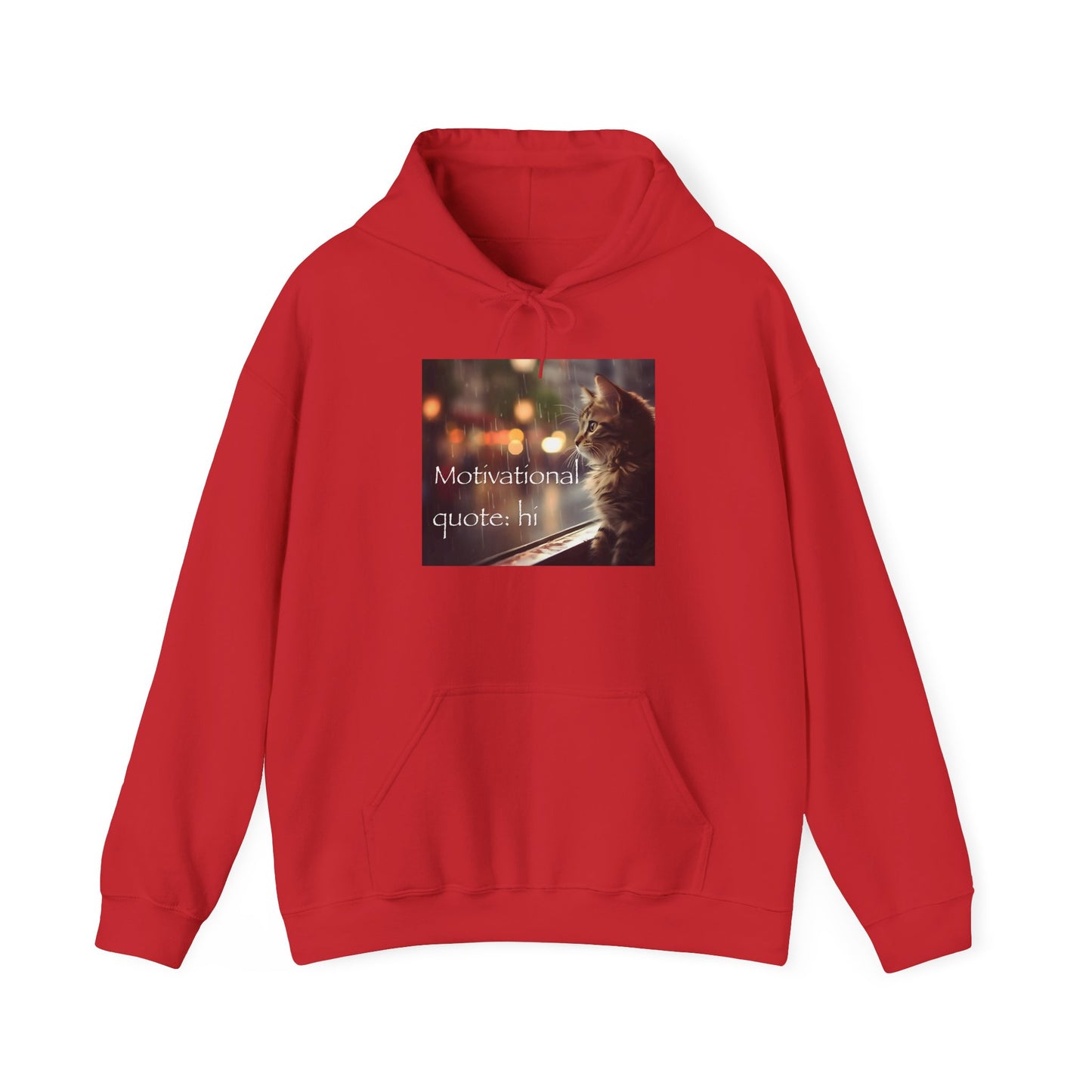 "motivational cat" hoodie