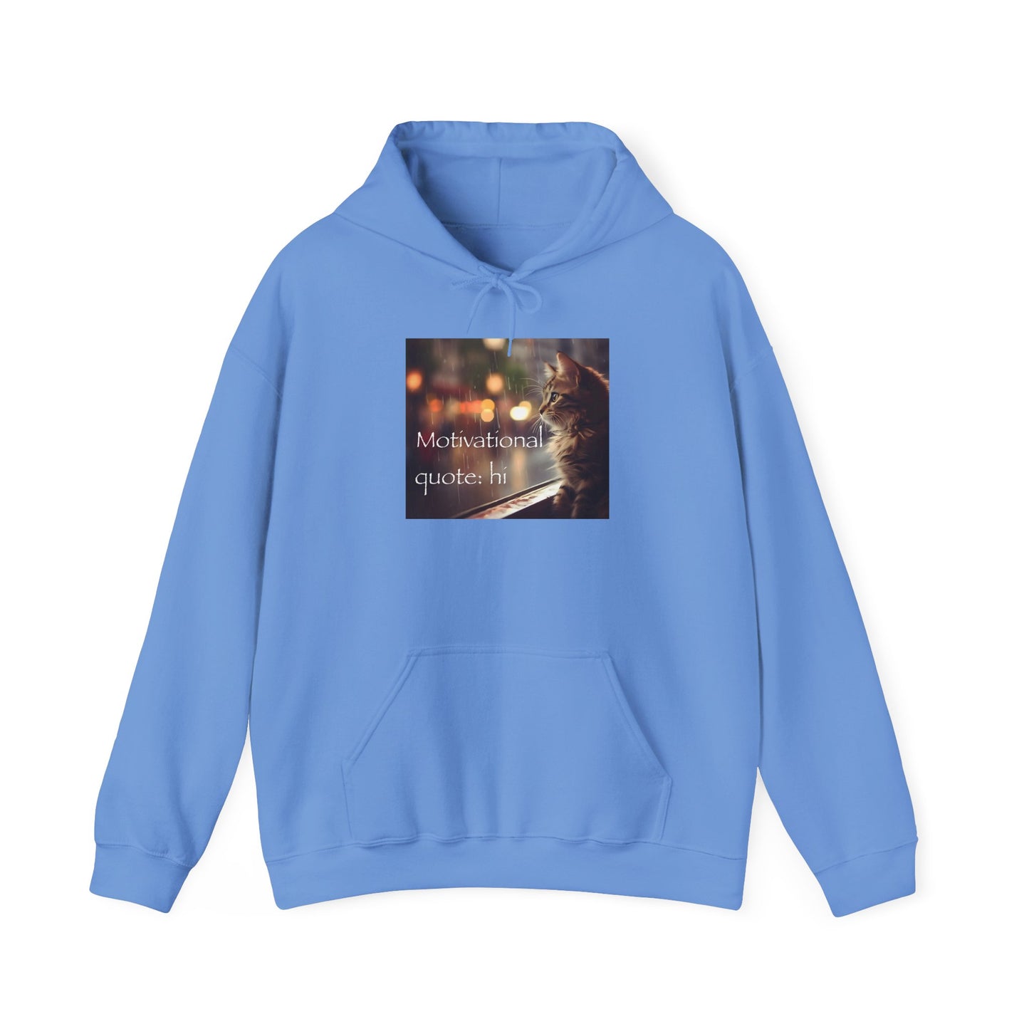 "motivational cat" hoodie