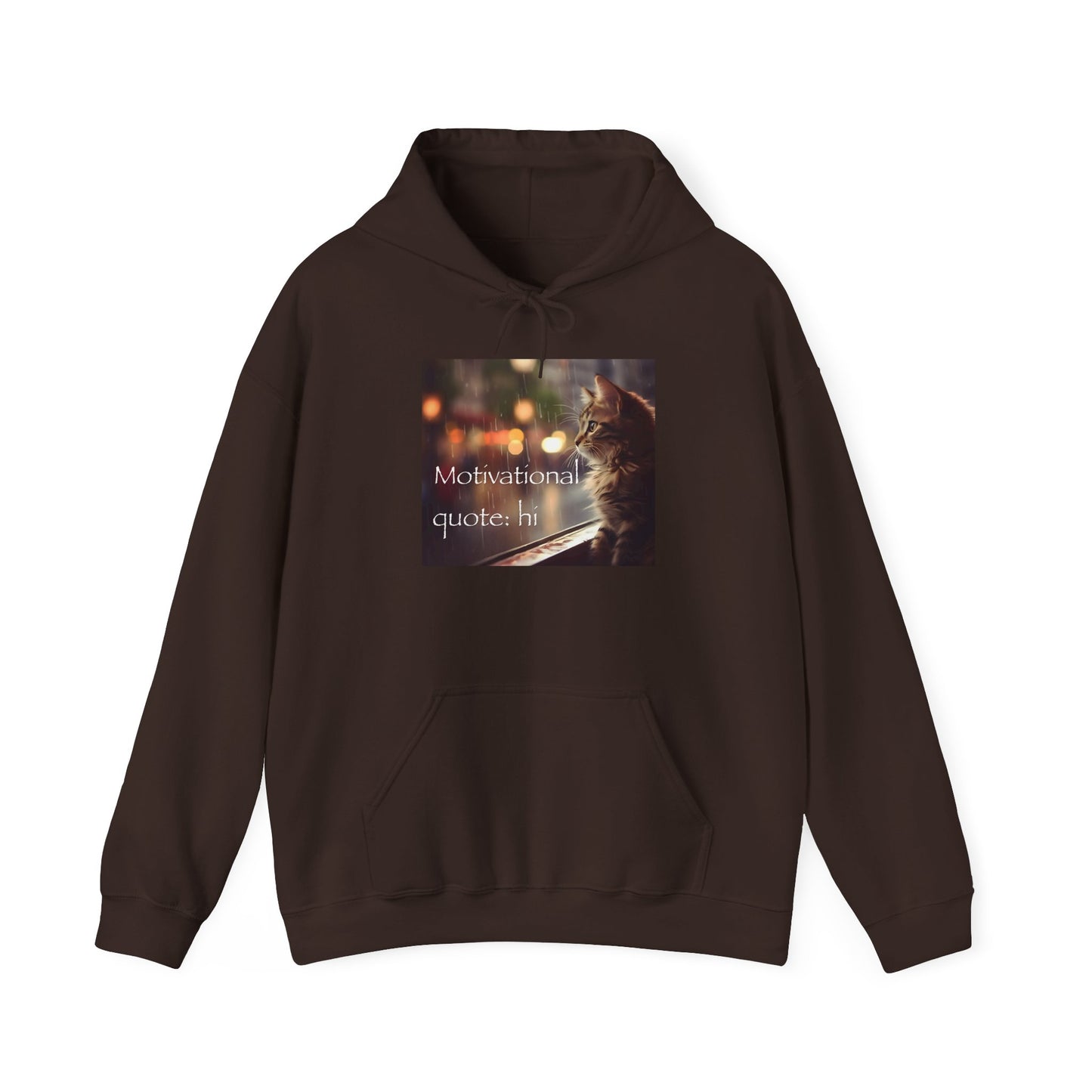 "motivational cat" hoodie